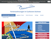 Tablet Screenshot of cuxhaven-urlaub-in-duhnen.de